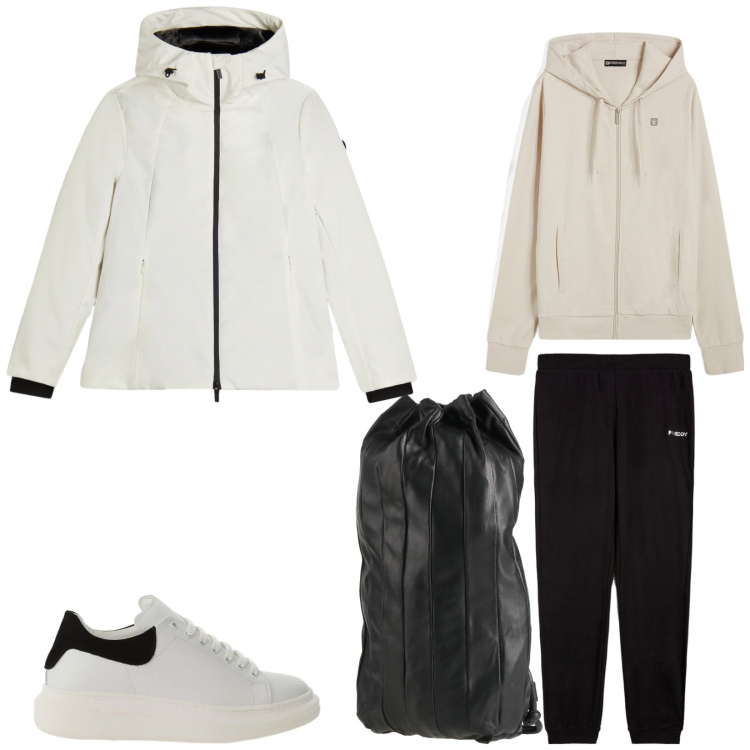 Outfit donna - Total look #2361282. Stile Sporty chic per Sport. Abbinamento con zaini, sneakers, tute, bomber.