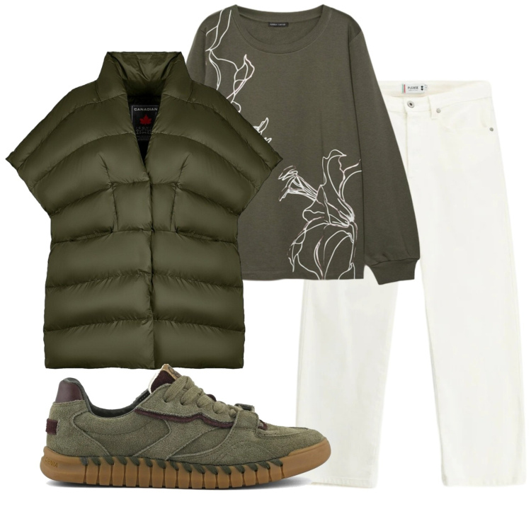 Outfit donna - Total look #2361413. Stile Basic per Ufficio. Abbinamento con felpe, pantaloni, piumini, sneakers.