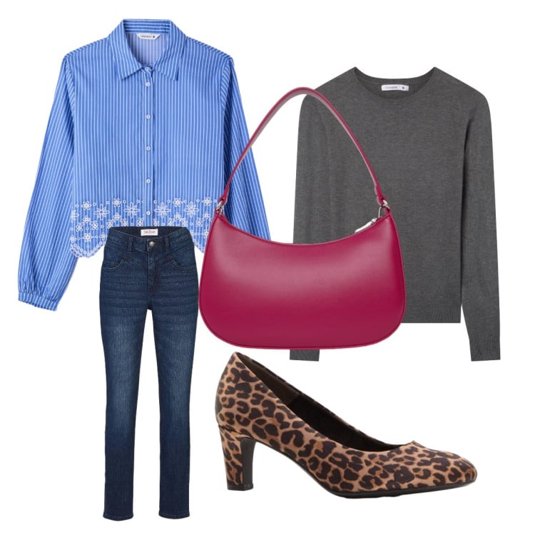 Outfit donna - Borsa crossbody. Stile Urban per Tutti i giorni. Abbinamento con jeans skinny, décolleté, maglieria, camicie, borse a tracolla.