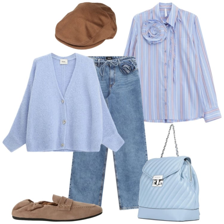 Outfit donna - Il potere dei colori pastello - Focus Do. Stile Bon Ton per Tutti i giorni. Abbinamento con cappelli, zaini, camicie, cardigans, jeans, mocassini.