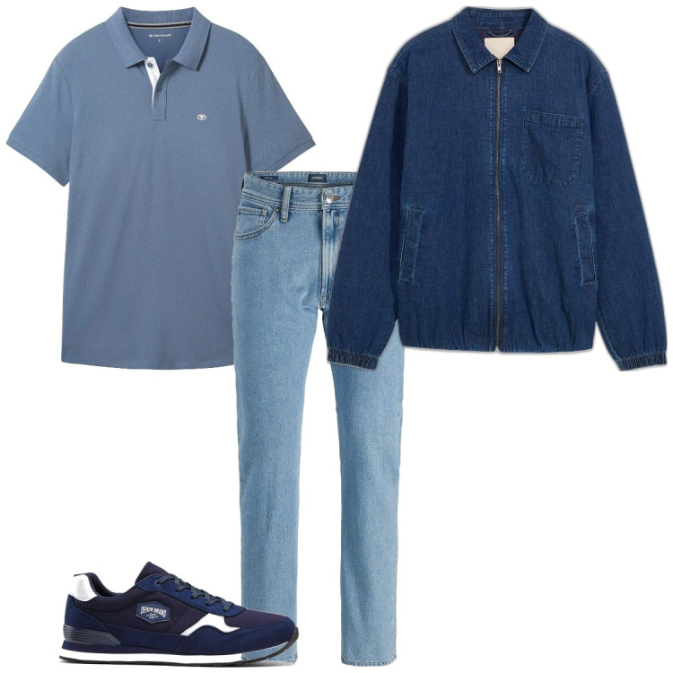 Outfit homme - Tendance #2055. Style Tendance pour Tous les jours. Assortir avec sneakers, vestes, jeans, polos.