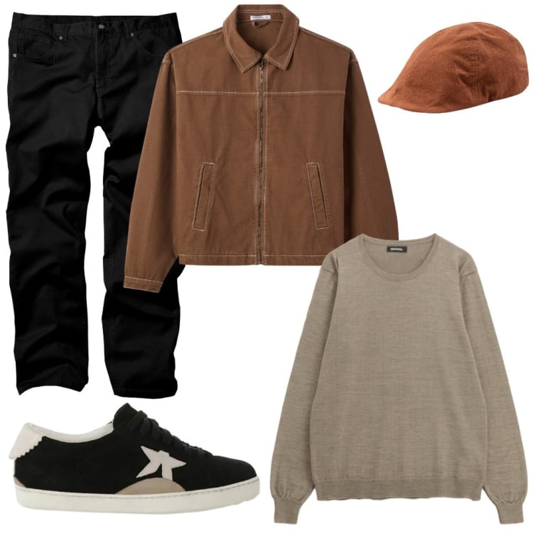 Outfit uomo - Mike: esco con Micaela. Stile Urban per Tutti i giorni. Abbinamento con pantaloni, maglieria, sneakers, cappotti, cappelli con visiera.