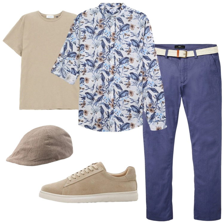 Outfit uomo - Sei pronta Amore?. Stile Trendy per Tutti i giorni. Abbinamento con pantaloni chino, sneakers, camicie, t-shirt, cappelli e berretti.