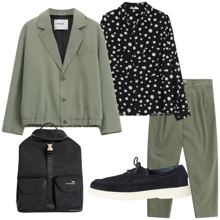 Outfit uomo - Oscar. Stile Trendy per Serata speciale. Abbinamento con scarpe stringate, borse sportive, camicie, pantaloni, giacche.