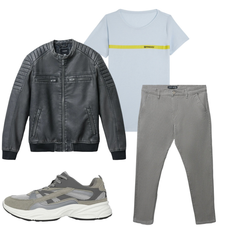 Outfit uomo - Total look #2362044. Stile Casual per Tutti i giorni. Abbinamento con sneakers, giacche, pantaloni chino, t-shirt.