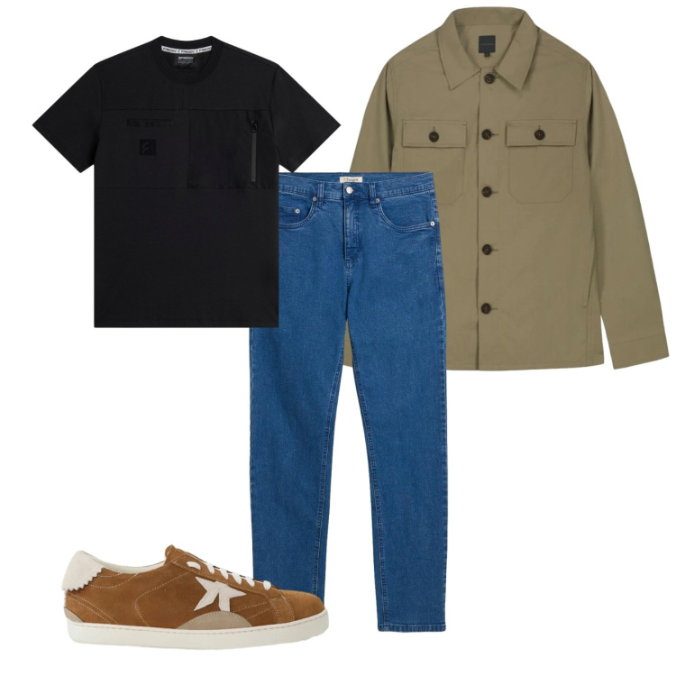 Outfit uomo - Casual mood. Stile Casual per Tutti i giorni. Abbinamento con jeans, sneakers, t-shirt, cappotti.