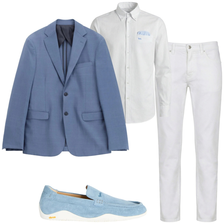 Outfit uomo - Total look #2362227. Stile Trendy per Tutti i giorni. Abbinamento con pantaloni, camicie, scarpe stringate, giacche.