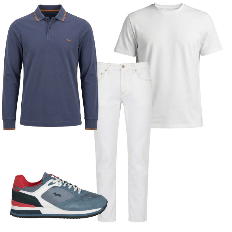 Outfit uomo - La polo iconica. Stile Casual per Tutti i giorni. Abbinamento con sneakers, t-shirt, jeans, polo.