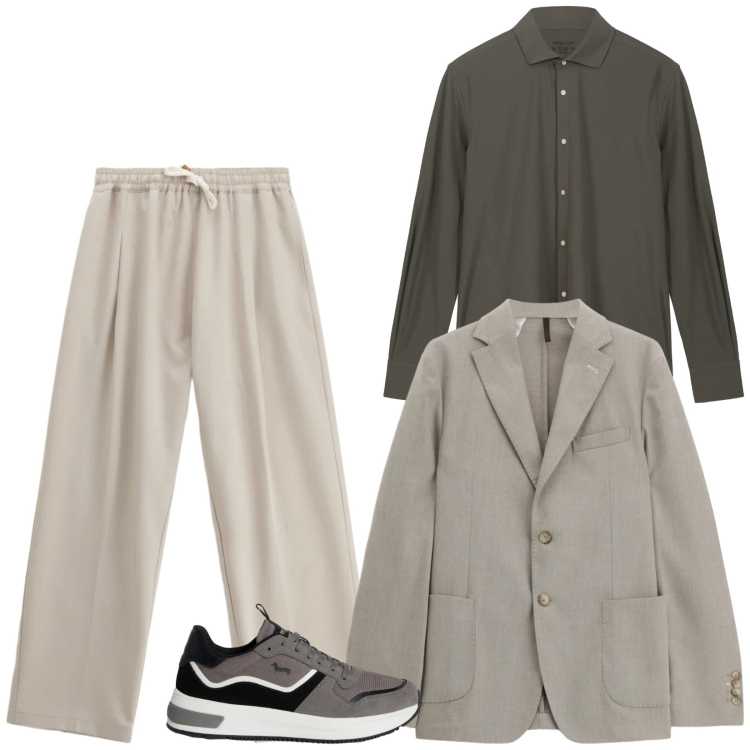 Outfit uomo - Total look #2362241. Stile Casual per Tutti i giorni. Abbinamento con sneakers, giacche, pantaloni, camicie.