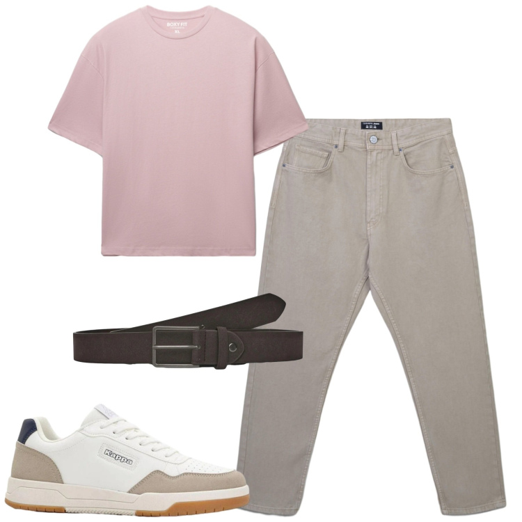 Outfit uomo - Total look #2362369. Stile Urban per Tutti i giorni. Abbinamento con sneakers, cinture, jeans, t-shirt.