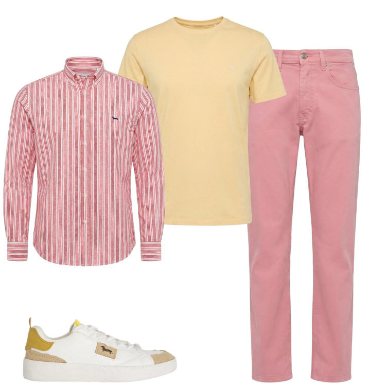Outfit uomo - Total look #2362385. Stile Trendy per Tutti i giorni. Abbinamento con sneakers, t-shirt, pantaloni, camicie.