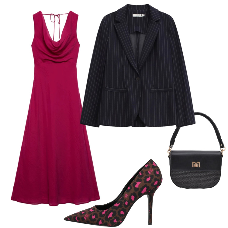 Outfit donna - Il matrimonio di Bibi. Stile Glamour per Cerimonia. Abbinamento con décolleté, vestiti lunghi, blazer, borse a spalla.