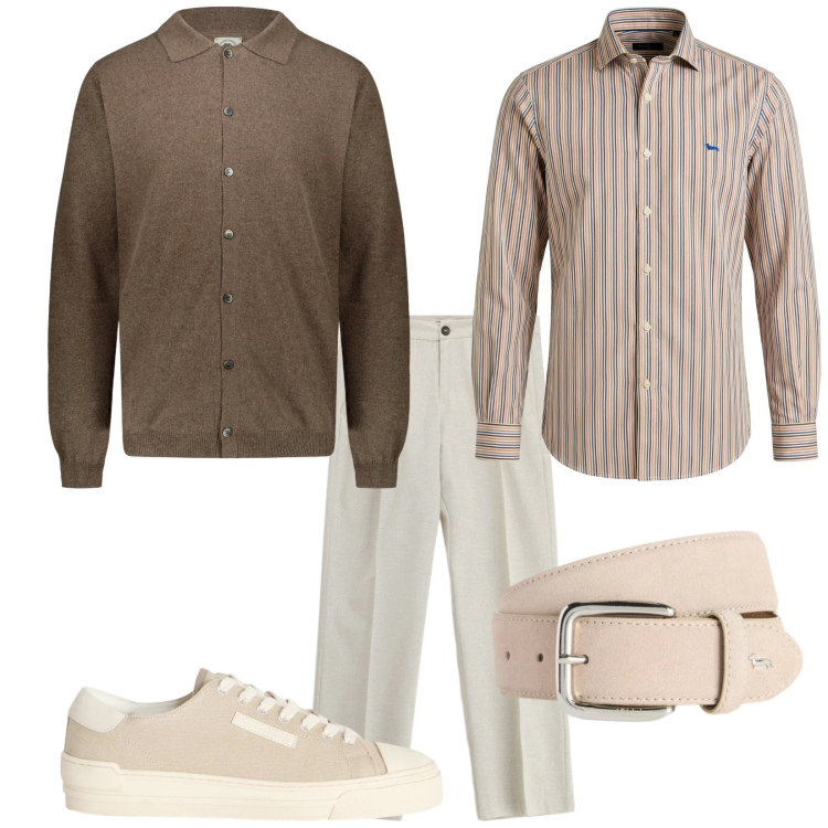 Outfit uomo - Total look #2362866. Stile Trendy per Tutti i giorni. Abbinamento con sneakers, cinture, camicie, pantaloni, polo.
