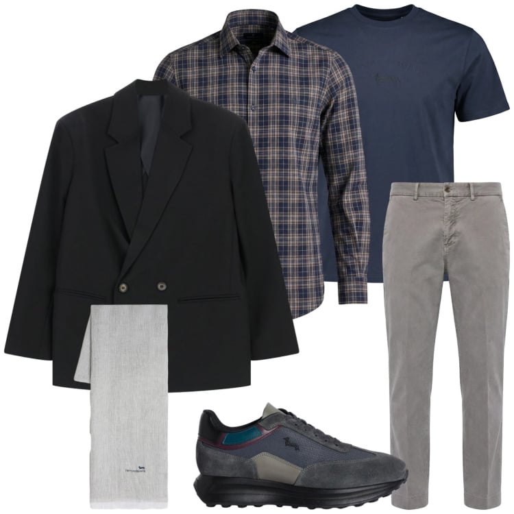 Outfit uomo - Fuori porta con stile. Stile Trendy per Tutti i giorni. Abbinamento con t-shirt, sciarpe, pantaloni chino, sneakers, camicie, giacche.