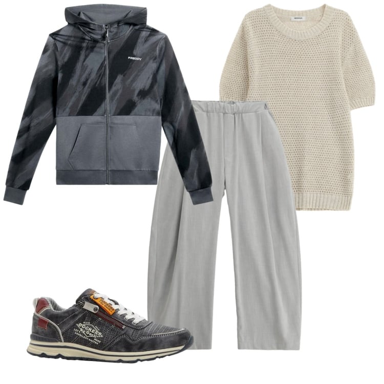 Outfit uomo - Trendy mood. Stile Trendy per Tutti i giorni. Abbinamento con sneakers, pantaloni, maglieria, felpe con cappuccio.