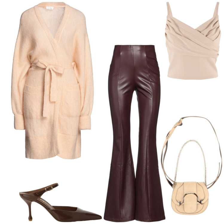 Outfit donna - Total look #2363295. Stile Chic per Serata fuori. Abbinamento con marsupi, cardigans, pantaloni, décolleté, canottiere.