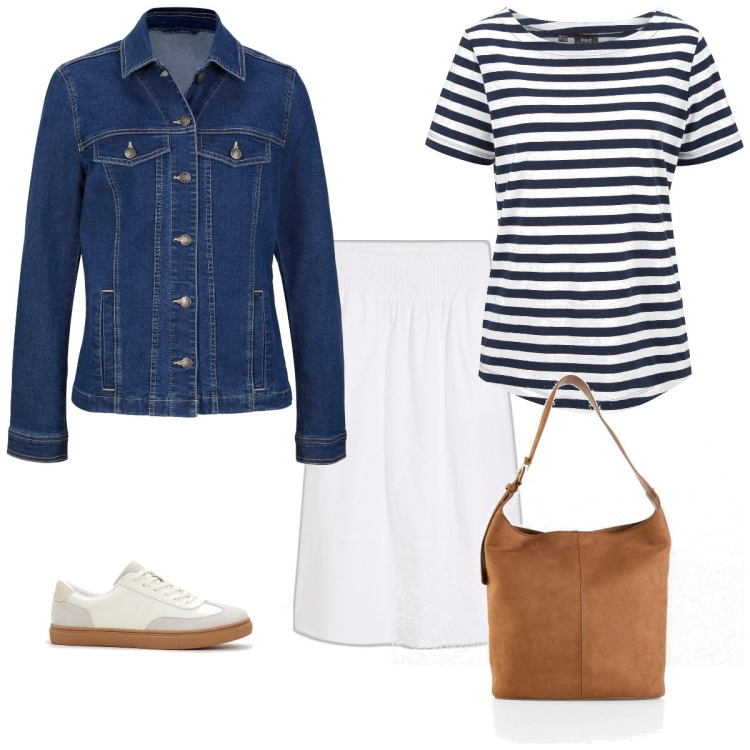 Outfit femme - Urban #1652. Style Urban pour Tous les jours. Assortir avec jupes au genou, sneakers, manteaux, t-shirts, sacs seau.