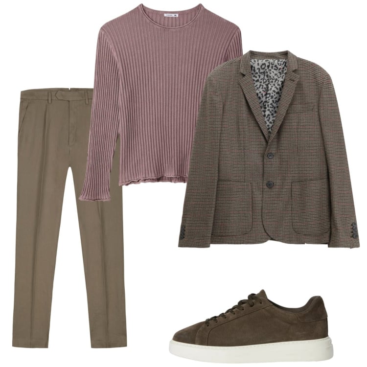 Outfit uomo - Delicato. Stile Casual per Tutti i giorni. Abbinamento con sneakers, giacche, pantaloni, maglieria.