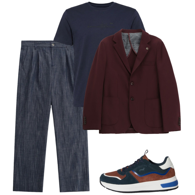 Outfit uomo - Coordinato. Stile Casual per Tutti i giorni. Abbinamento con sneakers, t-shirt, pantaloni, giacche.
