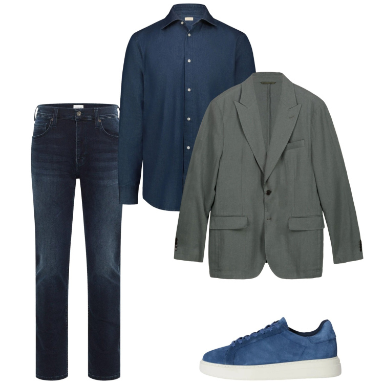Outfit uomo - Marzo. Stile Casual per Tutti i giorni. Abbinamento con jeans slim fit, sneakers, giacche, camicie.