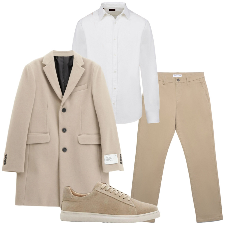 Outfit uomo - Total look #2363436. Stile Business/Elegante per Serata speciale. Abbinamento con sneakers, cappotti, camicie, pantaloni chino.