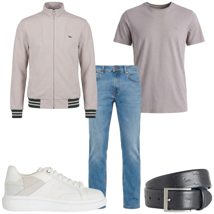 Outfit uomo - Aprile che mi metto?. Stile Casual per Tutti i giorni. Abbinamento con sneakers, cinture, felpe, jeans, t-shirt.
