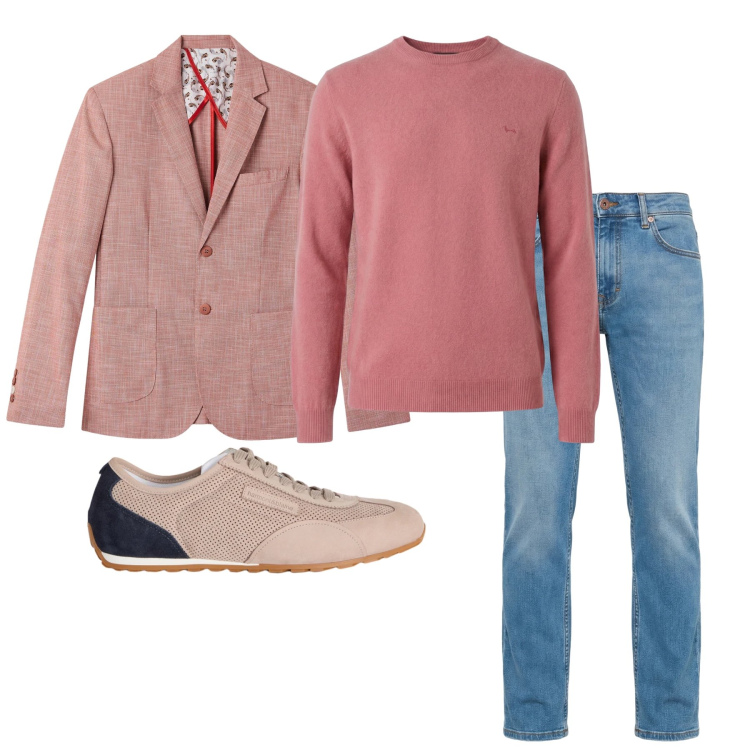 Outfit uomo - Marzo. Stile Trendy per Tutti i giorni. Abbinamento con sneakers, pullovers, jeans, giacche.
