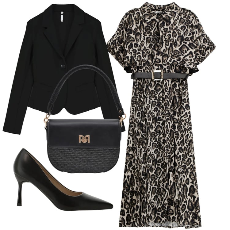 Outfit donna - Total look #2363787. Stile Bon Ton per Serata fuori. Abbinamento con borse a spalla, blazer, décolleté, vestiti lunghi.