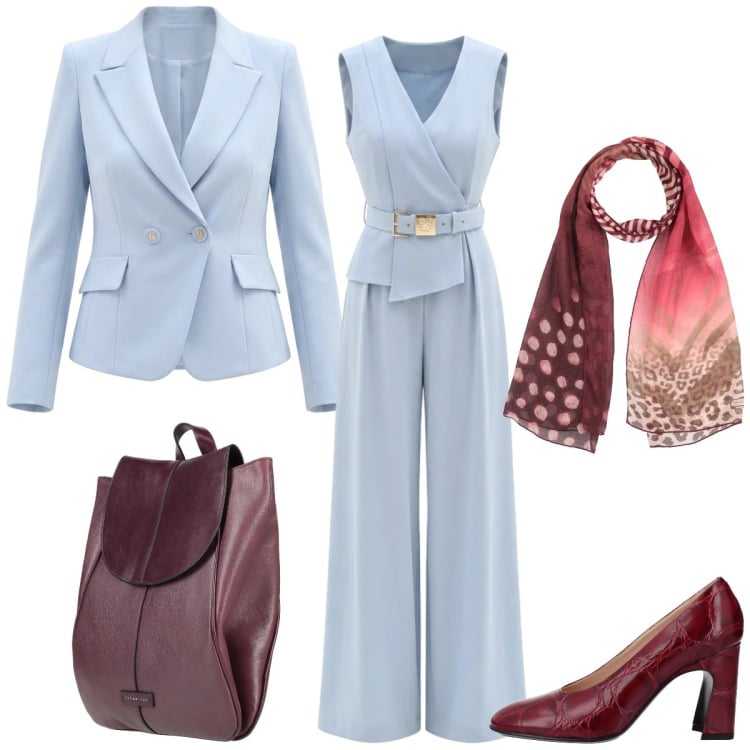 Outfit donna - Total look #2363875. Stile Chic per Ufficio. Abbinamento con décolleté, zaini, sciarpe, tute, blazer.