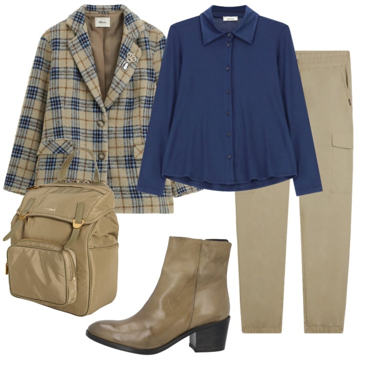 Outfit donna - Total look #2363878. Stile Basic per Tutti i giorni. Abbinamento con zaini, stivaletti, blazer, camicie, pantaloni cargo.