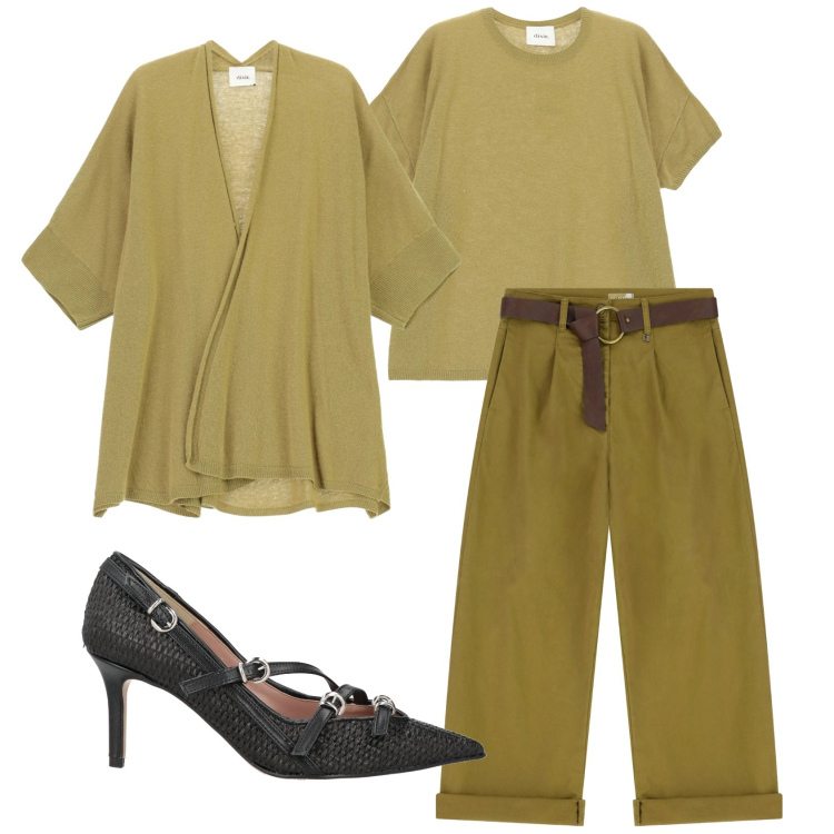 Outfit donna - Total look #2363905. Stile Basic per Tutti i giorni. Abbinamento con décolleté, maglieria, cardigans, pantaloni.
