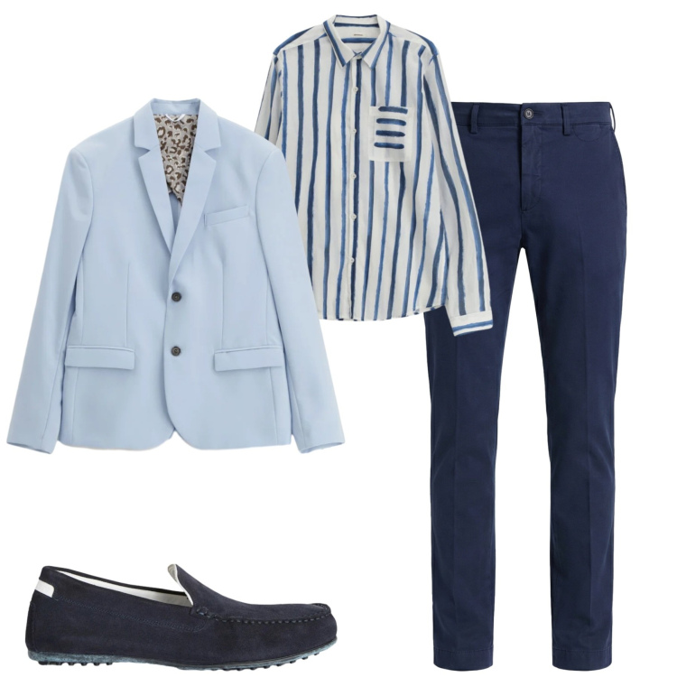 Outfit uomo - City. Stile Urban per Tutti i giorni. Abbinamento con scarpe stringate, pantaloni chino, giacche, camicie.