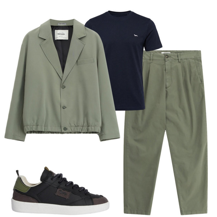 Outfit uomo - City. Stile Urban per Tutti i giorni. Abbinamento con pantaloni, giacche, t-shirt, sneakers.