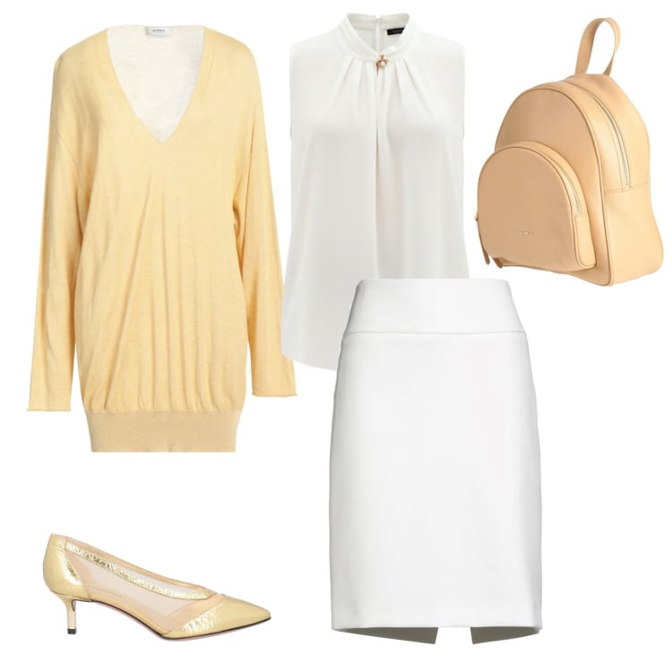 Outfit donna - Total look #2363996. Stile Chic per Serata fuori. Abbinamento con décolleté, minigonne, pullovers, zaini, top.