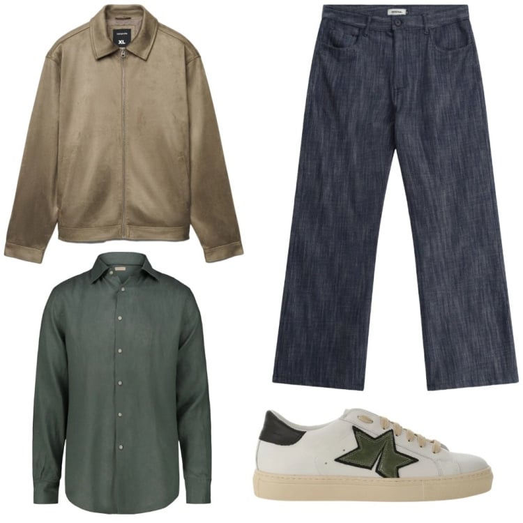 Outfit uomo - Giorgio: cena con "la Marti". Stile Trendy per Tutti i giorni. Abbinamento con jeans, sneakers, camicie, giacche.