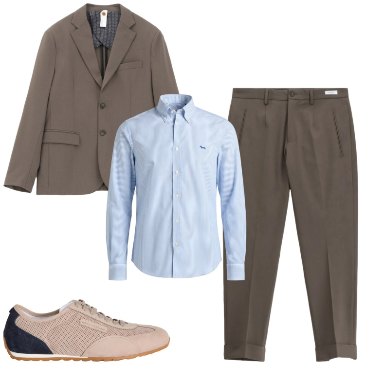 Outfit uomo - Total look #2364132. Stile Urban per Tutti i giorni. Abbinamento con sneakers, camicie, pantaloni, giacche.
