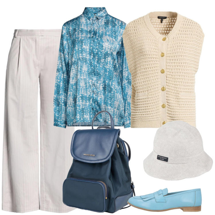 Outfit donna - Morbidamente comoda. Stile Casual per Tutti i giorni. Abbinamento con zaini, cappelli, cardigans, camicie, pantaloni, mocassini.