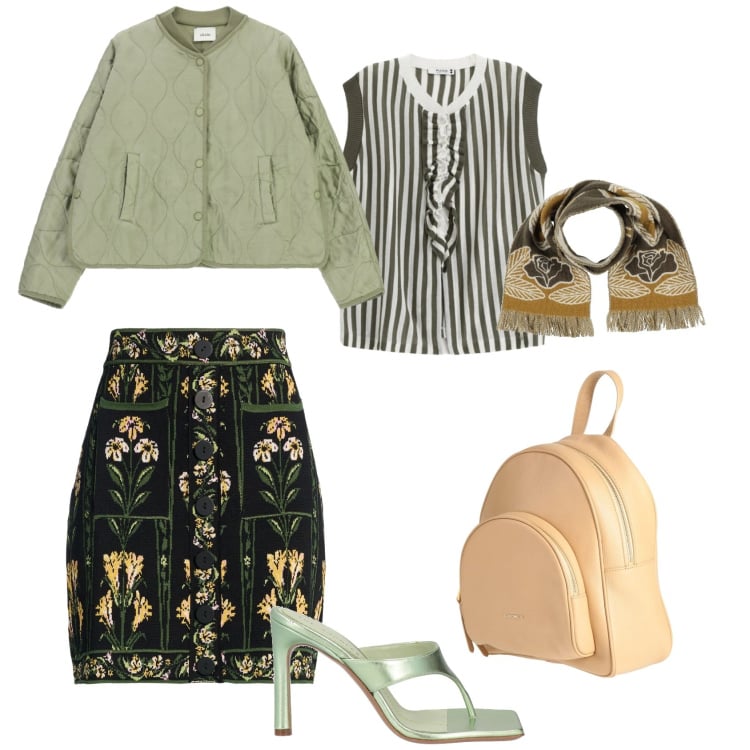 Outfit donna - Mint. Abbinamento con minigonne, zaini, sciarpe, ciabatte, top, giacche.