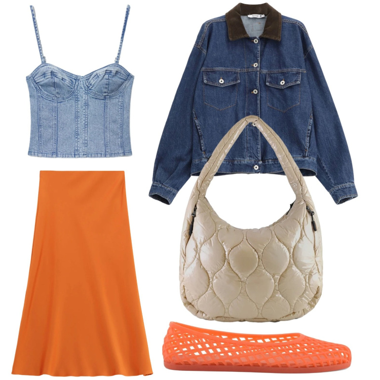 Outfit donna - Ballerine traforate. Stile Trendy per Tutti i giorni. Abbinamento con top, blazer, gonne longuette, borse tote, ballerine.