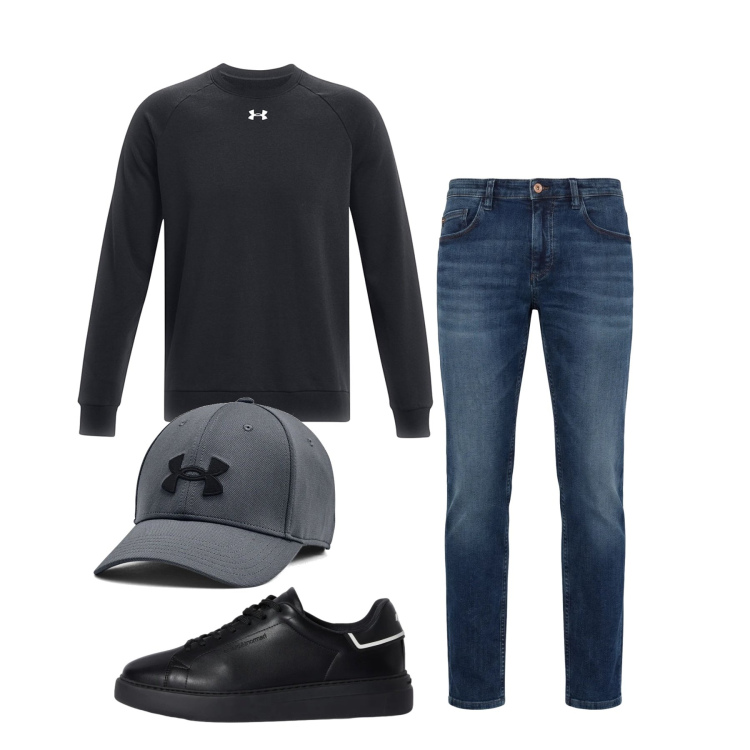 Outfit uomo - Marzo. Stile Trendy per Tutti i giorni. Abbinamento con jeans, sneakers, felpe, cappelli.