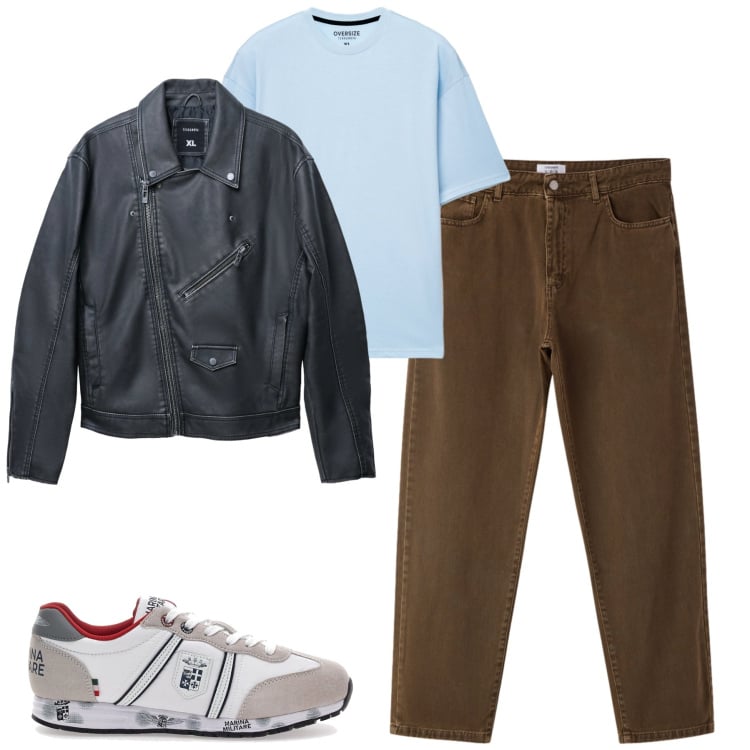 Outfit uomo - City. Stile Urban per Tutti i giorni. Abbinamento con giacche, t-shirt, pantaloni, sneakers.