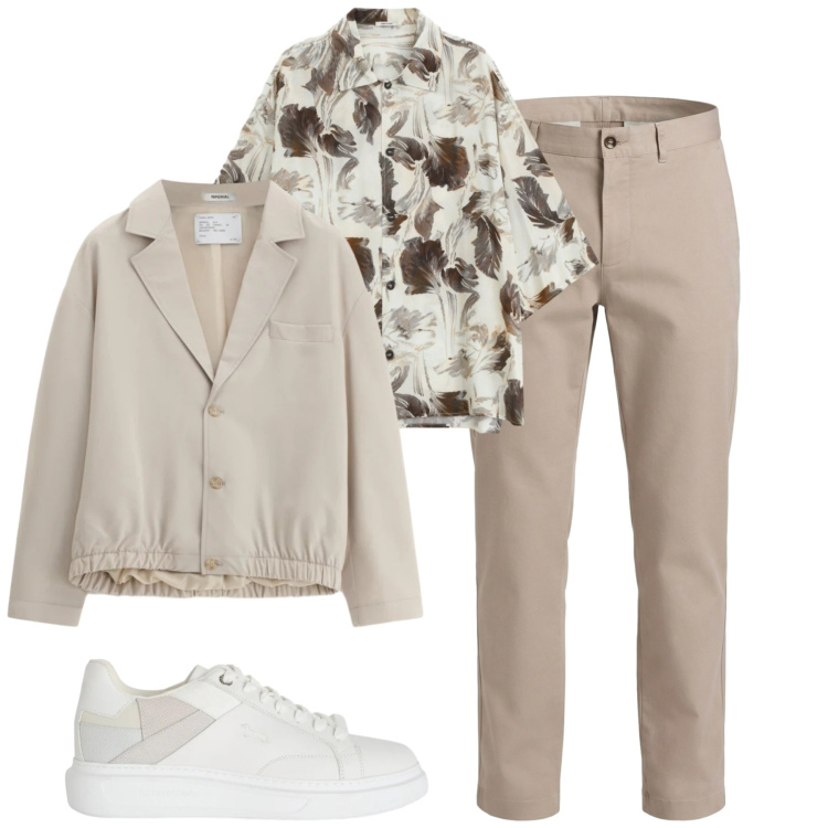 Outfit uomo - City. Stile Urban per Tutti i giorni. Abbinamento con sneakers, pantaloni cargo, camicie a manica corta, giacche.