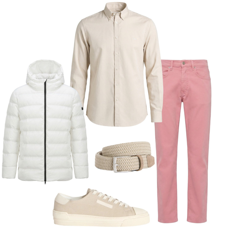 Outfit uomo - Urban Pastel. Stile Urban per Tutti i giorni. Abbinamento con cinture, sneakers, camicie, pantaloni, giacche.