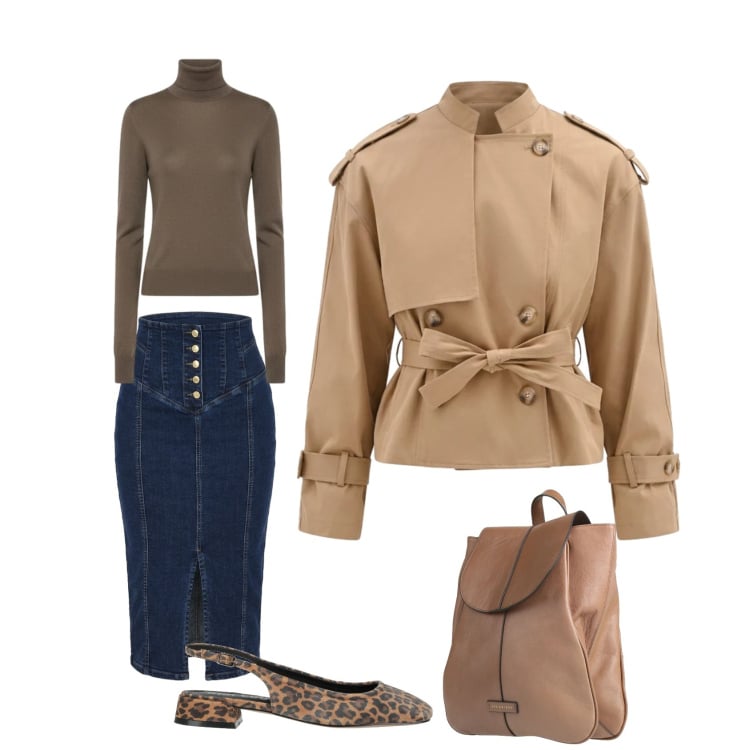 Outfit donna - La gonna midi. Stile Casual per Tutti i giorni. Abbinamento con zaini, ballerine, caban, gonne longuette, maglieria.