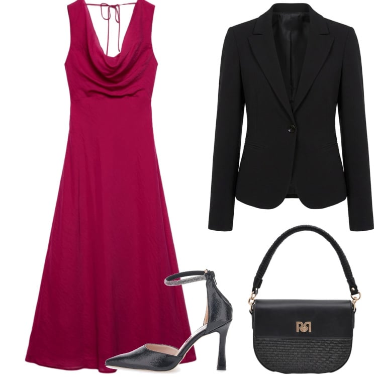 Outfit donna - Total look #2364708. Stile Glamour per Cerimonia. Abbinamento con vestiti lunghi, blazer, borse a spalla, décolleté.