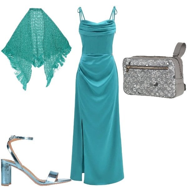 Outfit donna - Abiti che si muovono con te - FDCI. Stile Glamour per Cerimonia. Abbinamento con stole, marsupi, sandali in pelle, vestiti lunghi.