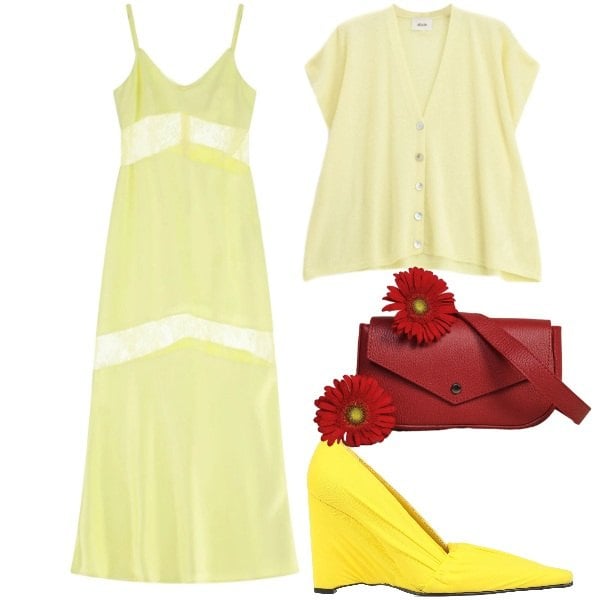 Outfit donna - Abiti che si muovono con te - FDCI. Stile Trendy per Cerimonia. Abbinamento con décolleté, vestiti lunghi, gilet, borse a tracolla.