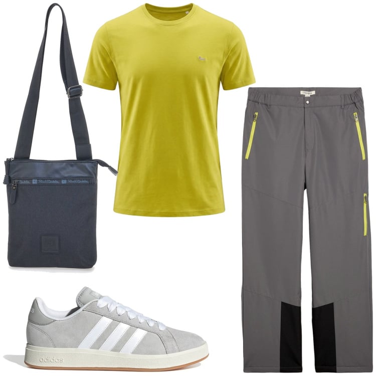 Outfit uomo - Total look #2364795. Stile Trendy per Tutti i giorni. Abbinamento con pantaloni, t-shirt, portafogli, sneakers.