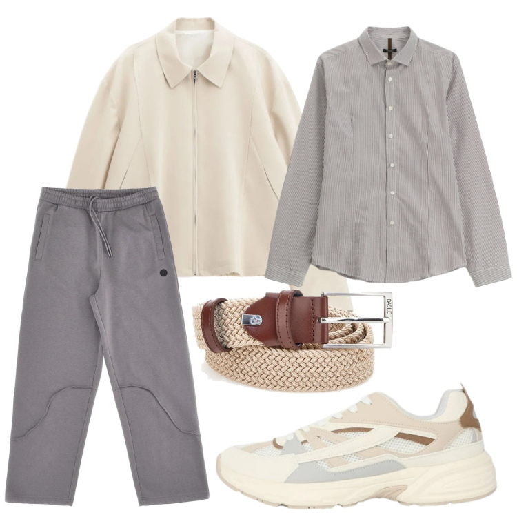 Outfit uomo - Casual. Stile Casual per Tutti i giorni. Abbinamento con sneakers, cappotti, camicie, cinture, pantaloni.
