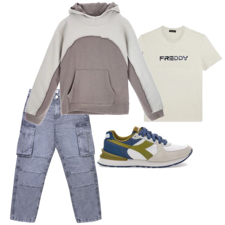 Outfit uomo - Marzo. Stile Urban per Tutti i giorni. Abbinamento con t-shirt, sneakers, jeans, felpe con cappuccio.